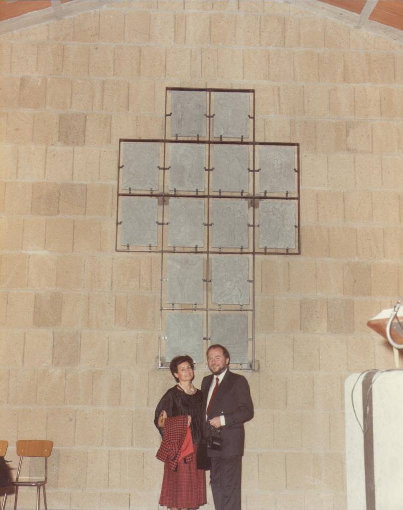 La Via Crucis, chiesa della SS.Assunta, Cellere con mio marito