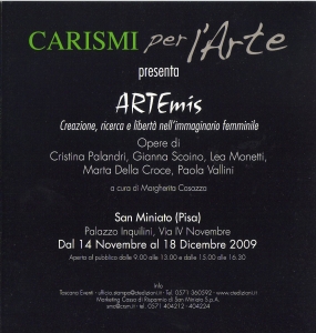 Esposizione di scultura per Carismi per l'Arte 2009 S Miniato Pisa