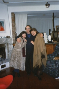 nel mio studio di Villa Sugherella con Amnon  Barzel e Rivka Rinn. GR