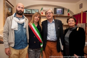 Con Vittorio Sgarbi Il Sindaco Monuca Marini e l'ass. Carlo Boni